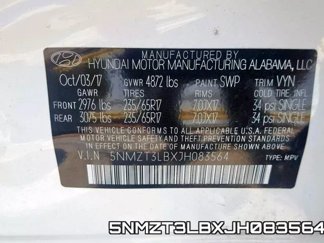5NMZT3LBXJH083564