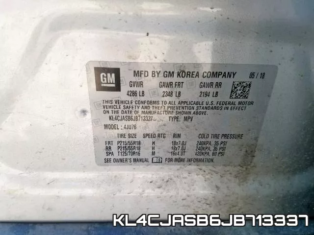KL4CJASB6JB713337