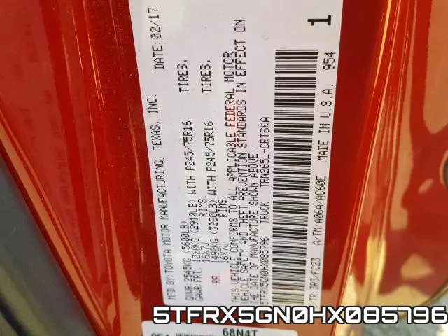 5TFRX5GN0HX085796
