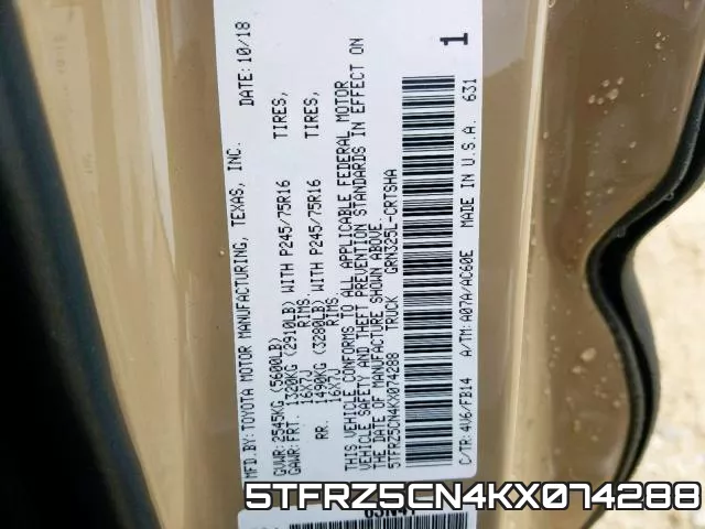 5TFRZ5CN4KX074288