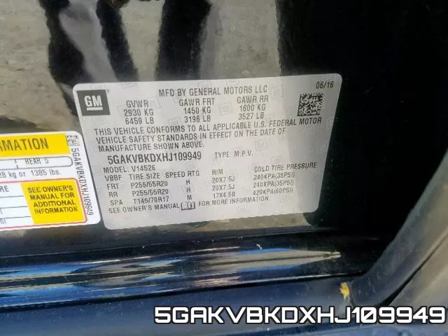 5GAKVBKDXHJ109949