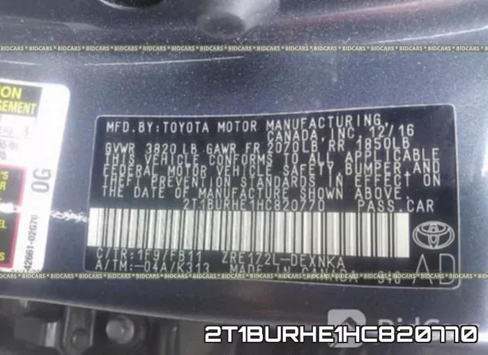 2T1BURHE1HC820770