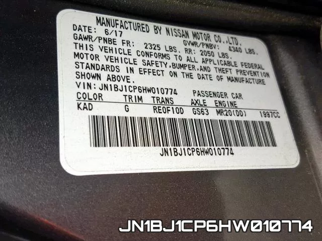 JN1BJ1CP6HW010774