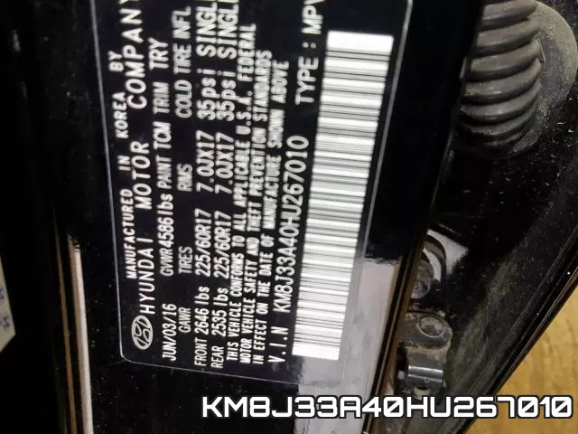 KM8J33A40HU267010
