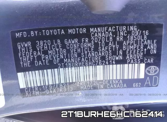 2T1BURHE6HC762414