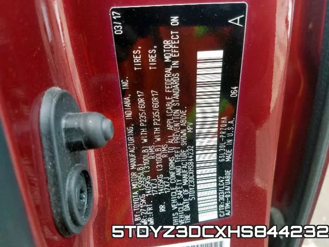 5TDYZ3DCXHS844232