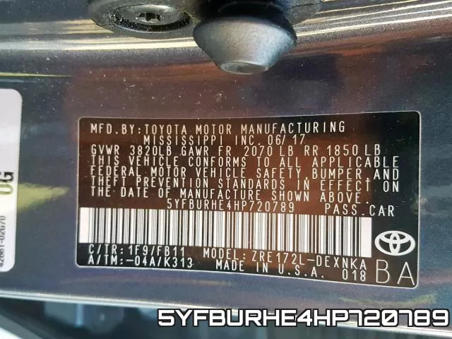 5YFBURHE4HP720789