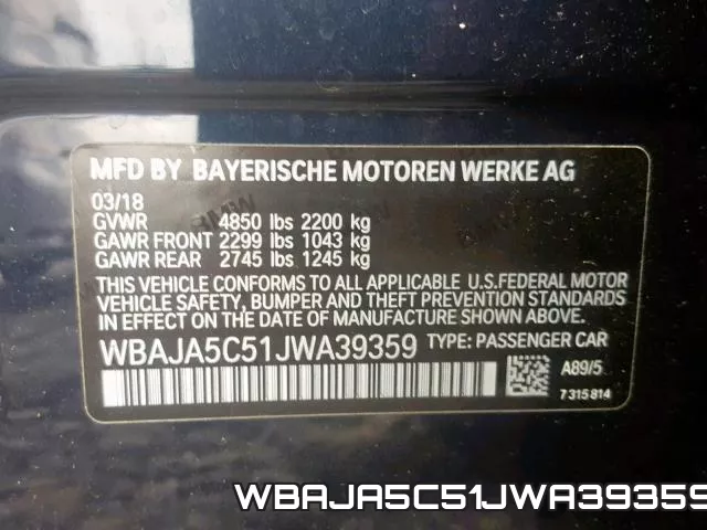WBAJA5C51JWA39359