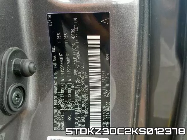 5TDKZ3DC2KS012378