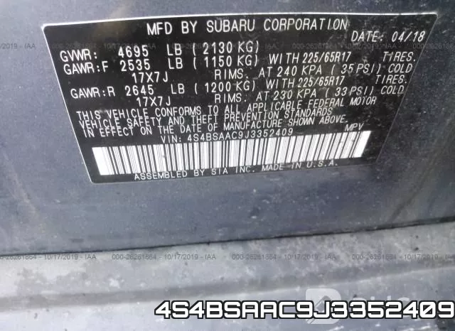 4S4BSAAC9J3352409