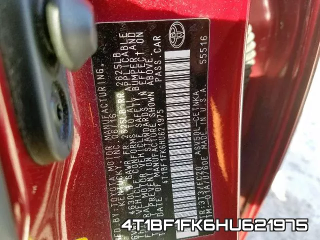 4T1BF1FK6HU621975