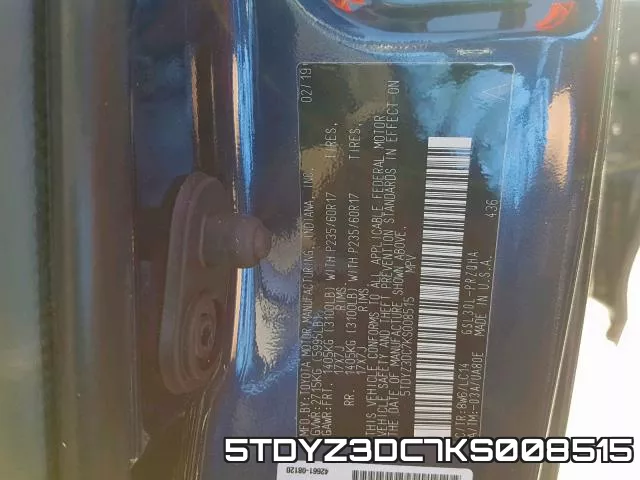 5TDYZ3DC7KS008515