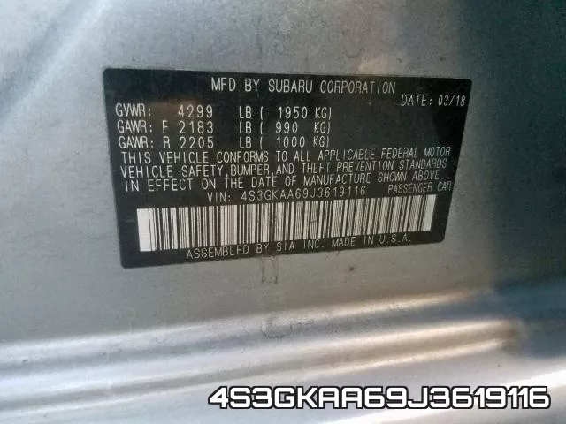 4S3GKAA69J3619116