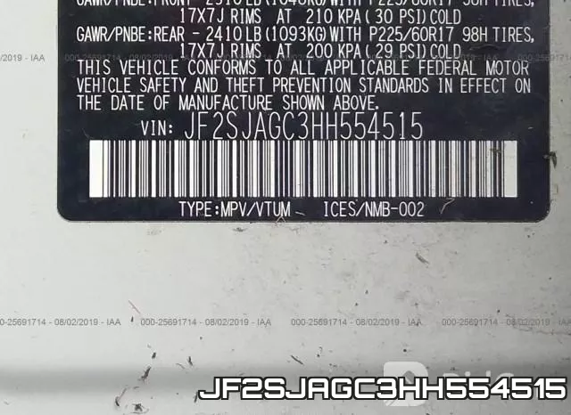 JF2SJAGC3HH554515