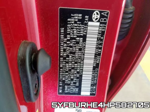 5YFBURHE4HP582705