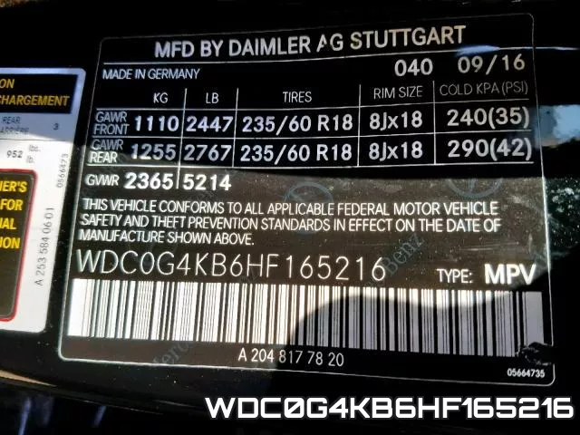 WDC0G4KB6HF165216