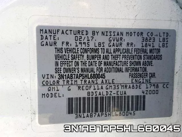 3N1AB7AP5HL680045