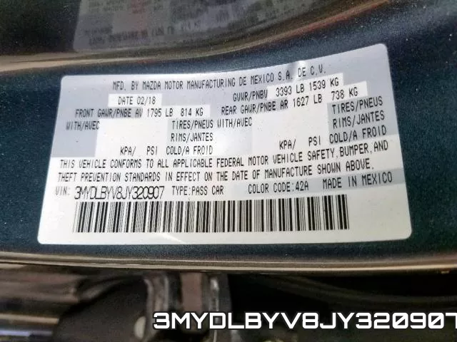 3MYDLBYV8JY320907