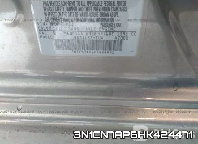 3N1CN7AP6HK424471