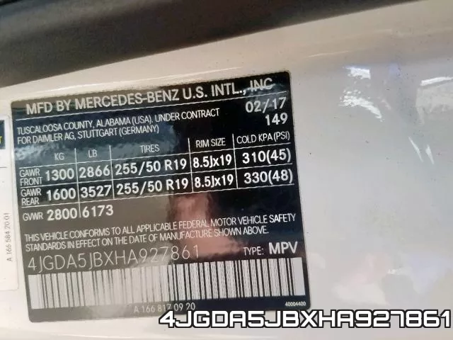 4JGDA5JBXHA927861