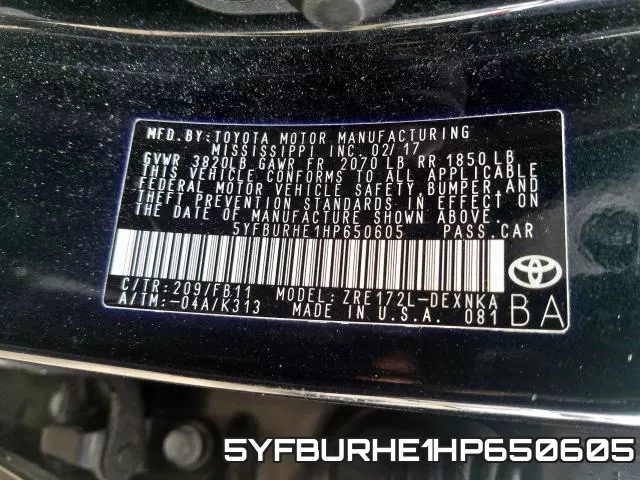 5YFBURHE1HP650605