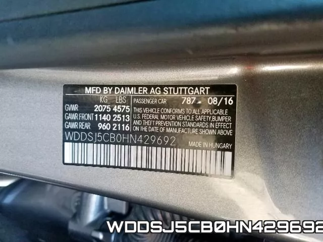 WDDSJ5CB0HN429692