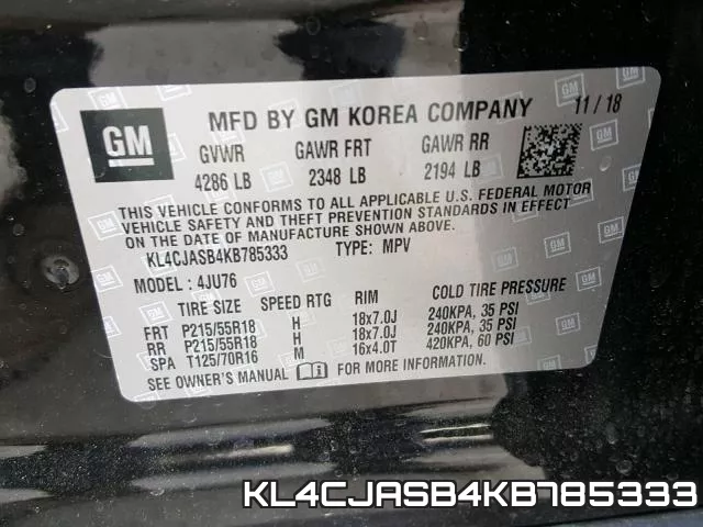 KL4CJASB4KB785333