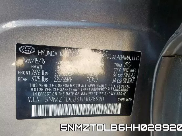 5NMZTDLB6HH028920