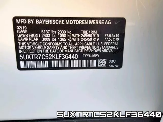 5UXTR7C52KLF36440