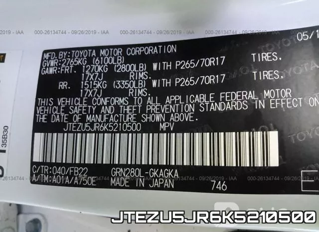 JTEZU5JR6K5210500