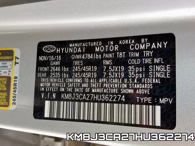 KM8J3CA27HU362274