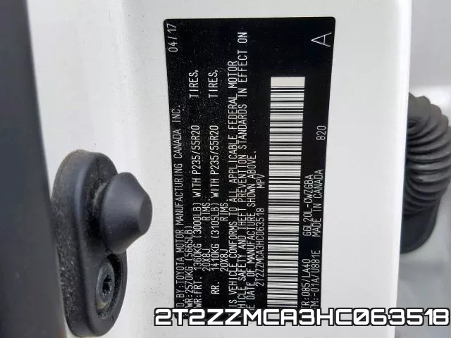 2T2ZZMCA3HC063518