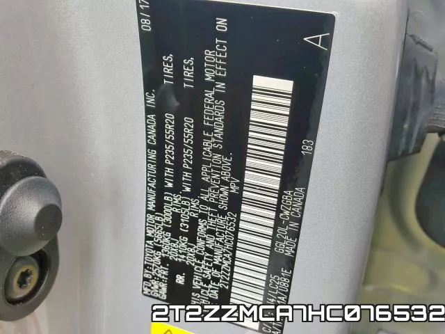 2T2ZZMCA7HC076532