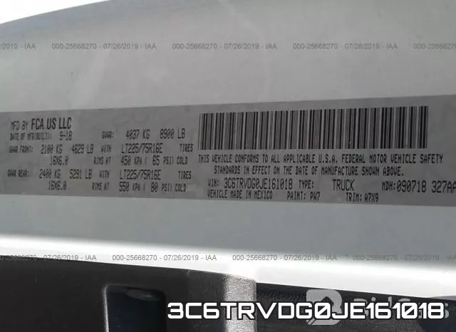 3C6TRVDG0JE161018
