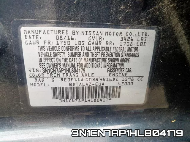 3N1CN7AP1HL804179