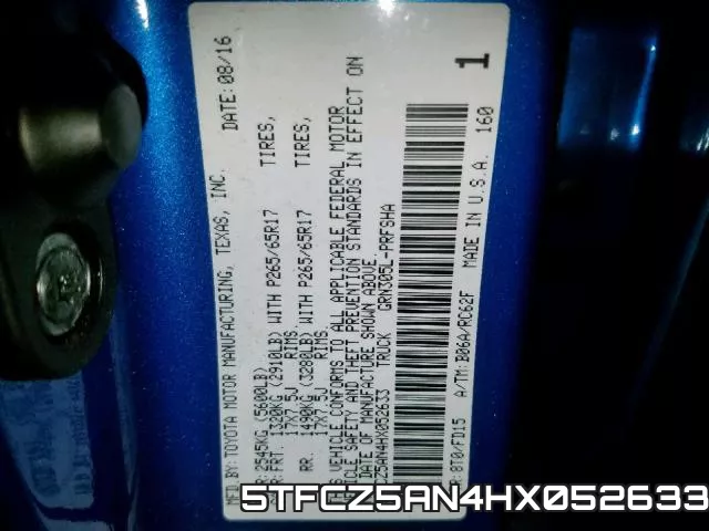 5TFCZ5AN4HX052633