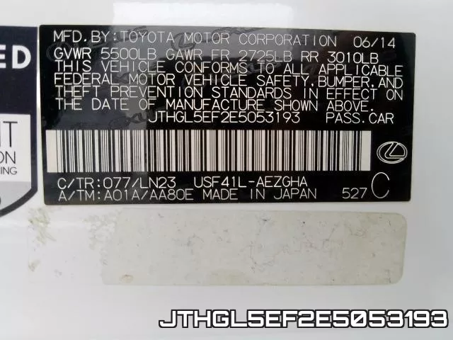 JTHGL5EF2E5053193