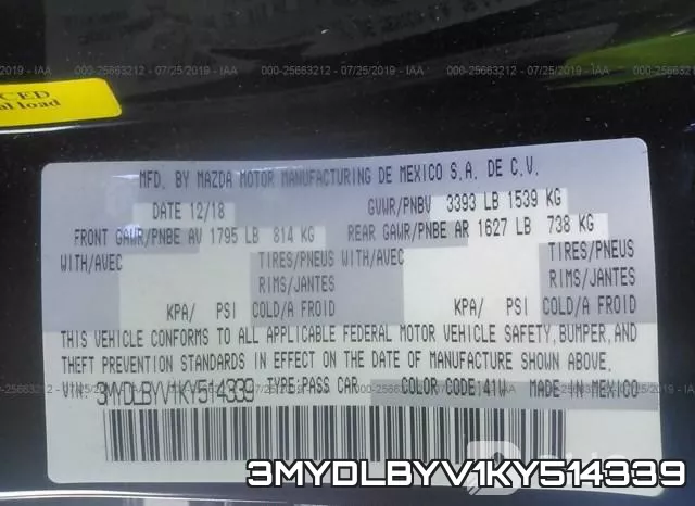 3MYDLBYV1KY514339