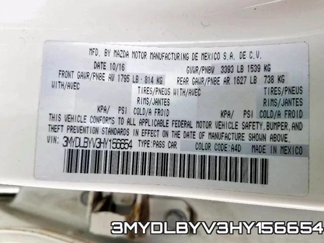 3MYDLBYV3HY156654
