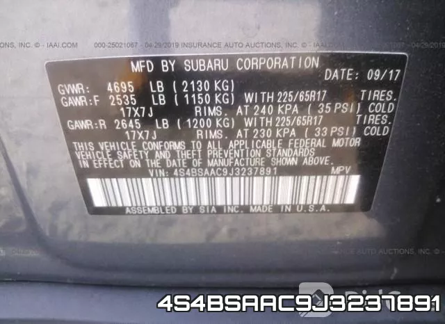 4S4BSAAC9J3237891