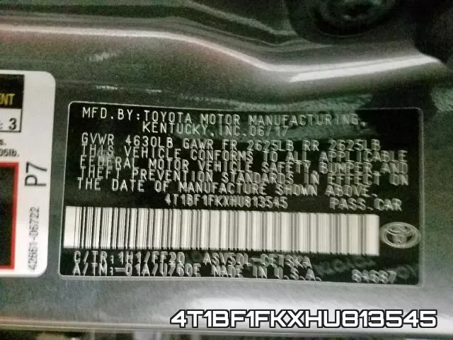 4T1BF1FKXHU813545