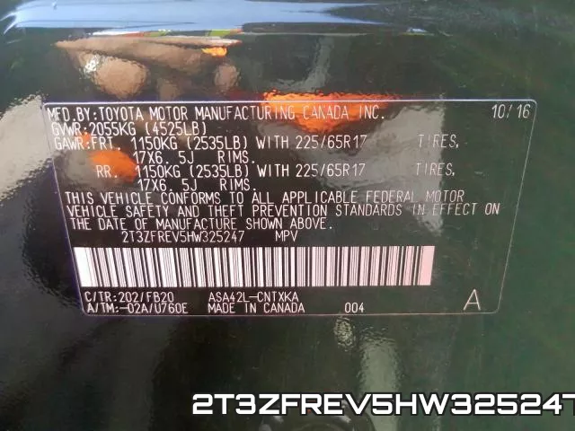 2T3ZFREV5HW325247