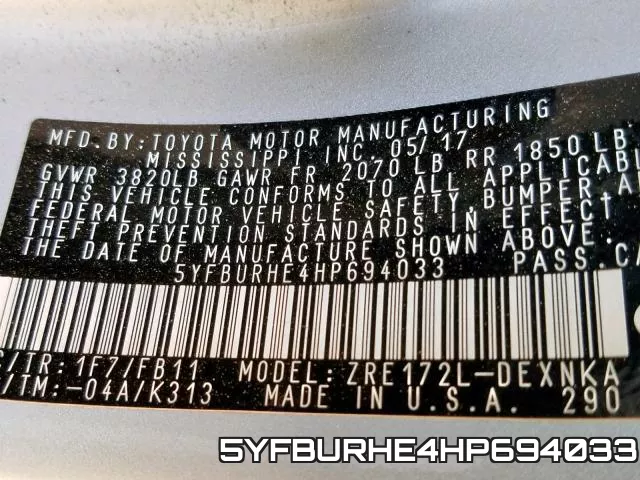 5YFBURHE4HP694033
