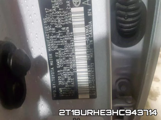 2T1BURHE3HC943714