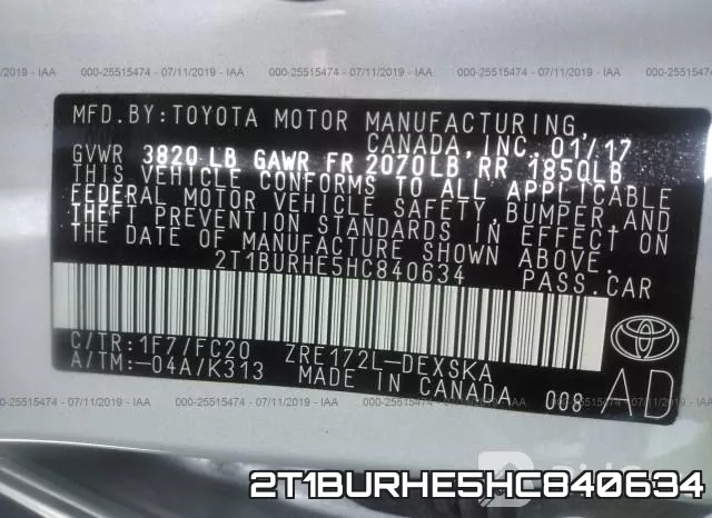2T1BURHE5HC840634