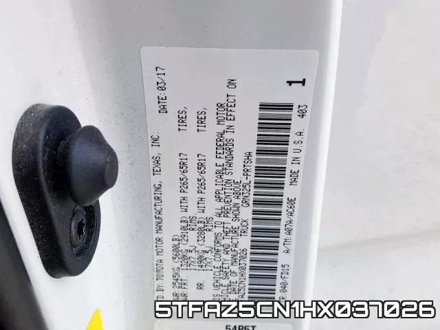 5TFAZ5CN1HX037026