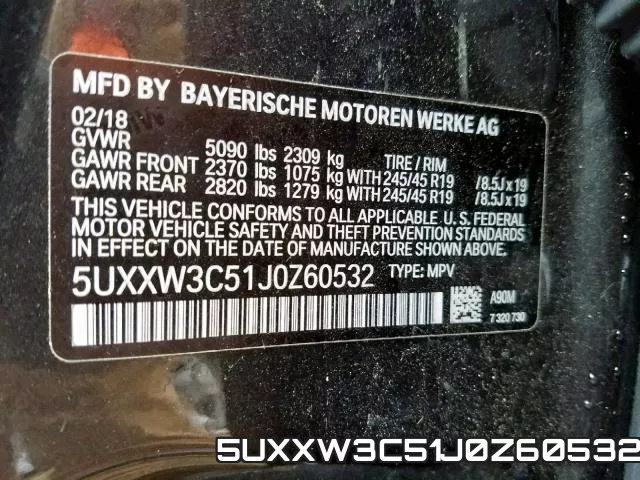 5UXXW3C51J0Z60532