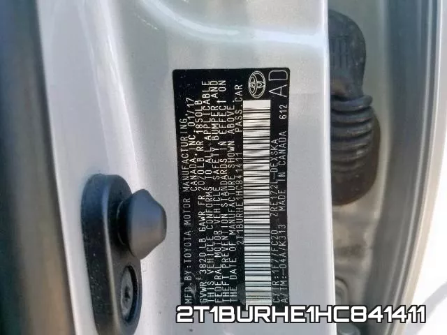 2T1BURHE1HC841411
