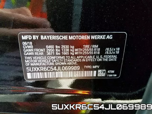 5UXKR6C54JL069989