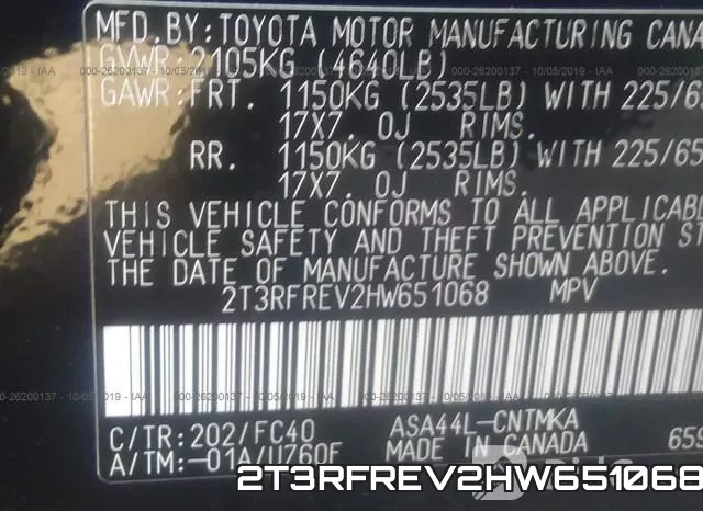 2T3RFREV2HW651068